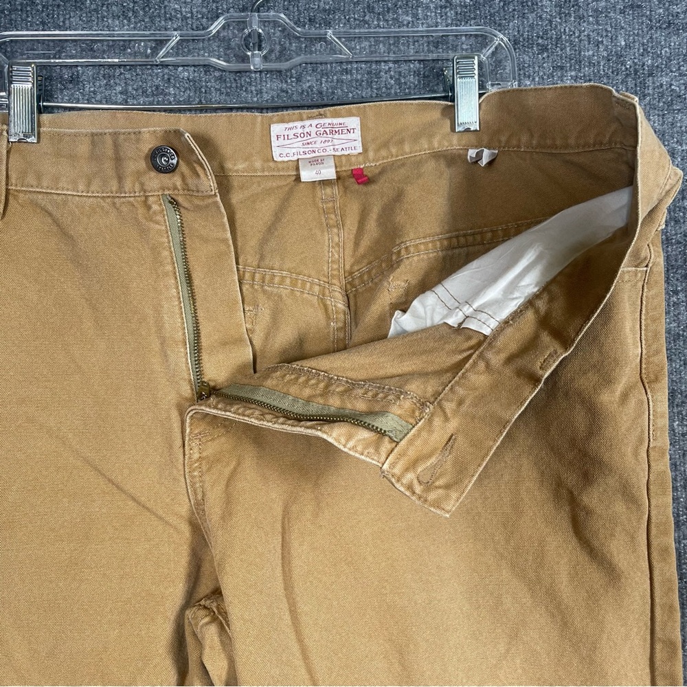 Filson Mens‎ 40X34 Khaki Tan 5 Pocket Canvas Workwear Pants Made in USA - Picture 4 of 14